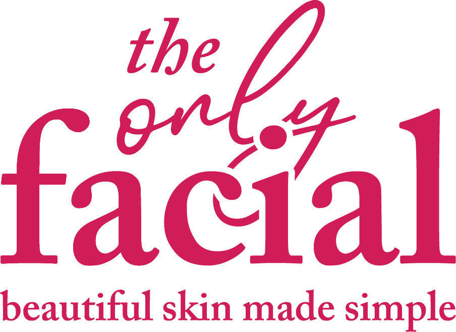 The Only Facial Logo_tagline stacked pink